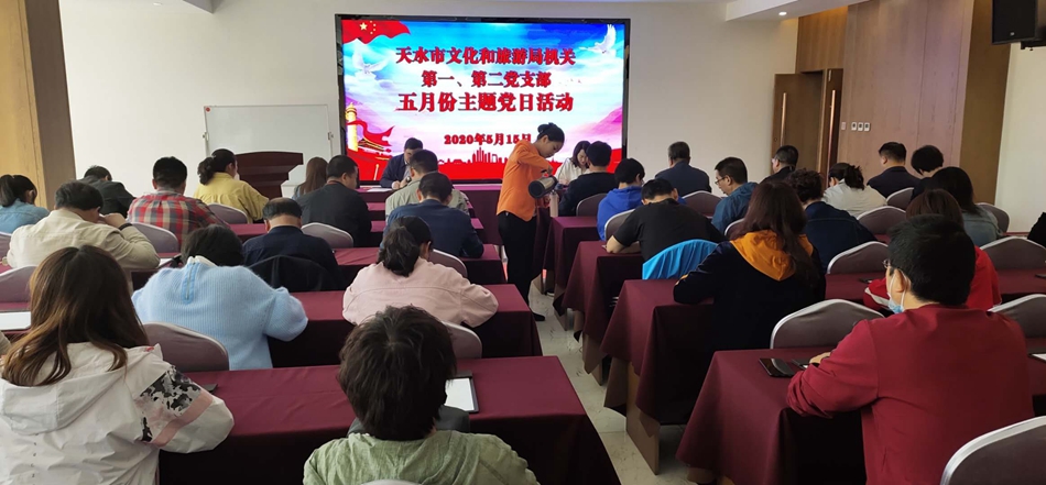天水市文化和旅游局機關(guān)第一、第二黨支部開展主題黨日活動