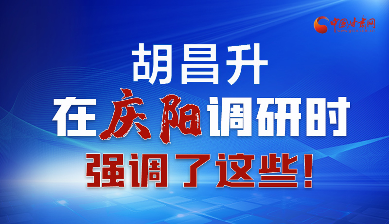 圖解|胡昌升在慶陽調(diào)研時(shí)強(qiáng)調(diào)了這些！