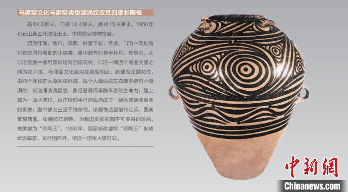 圖為“彩陶王”展板?！∨R夏州融媒體供圖