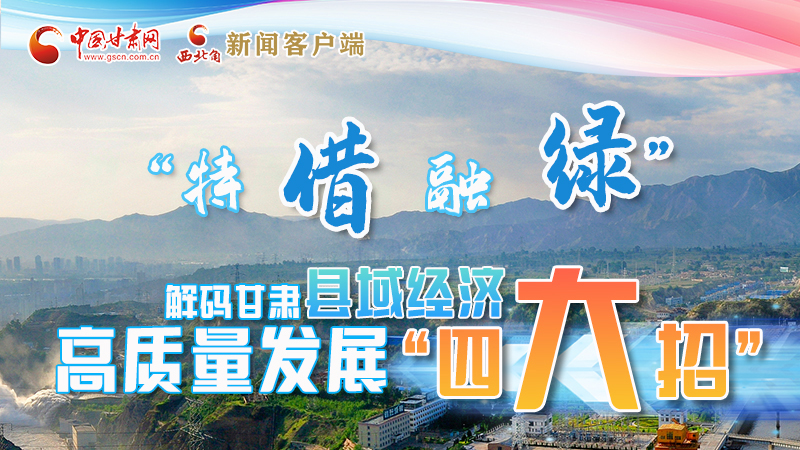 圖解|“特、借、融、綠”解碼甘肅縣域經(jīng)濟(jì)高質(zhì)量發(fā)展“四大招”